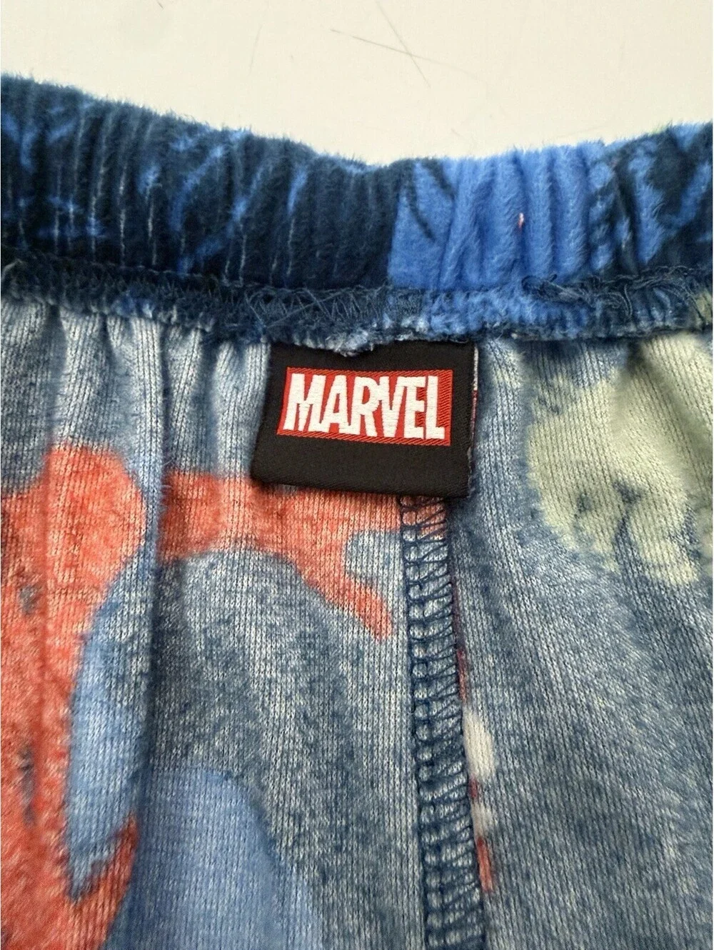 Mens Marvel Comics Pajama Pants Super Hero Print Blue